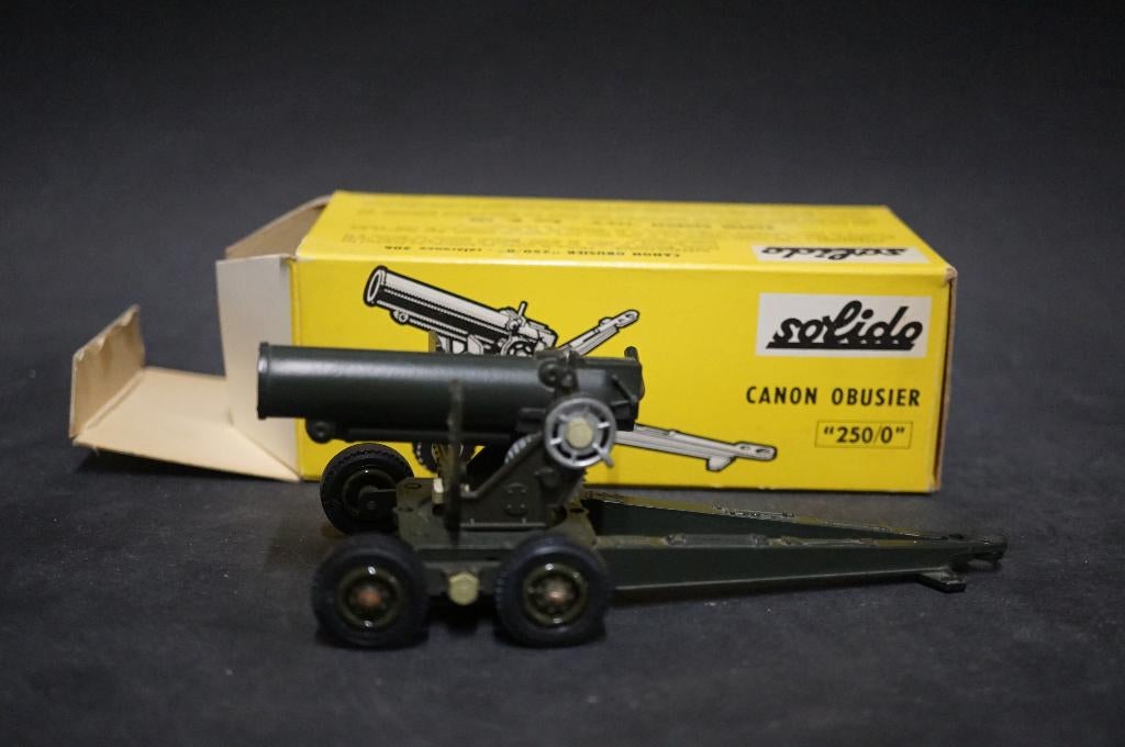 Solido Obusier 250 mm kanon - 1/50 - TOP vintage, Ophalen of Verzenden, Bus of Vrachtwagen, Overige merken