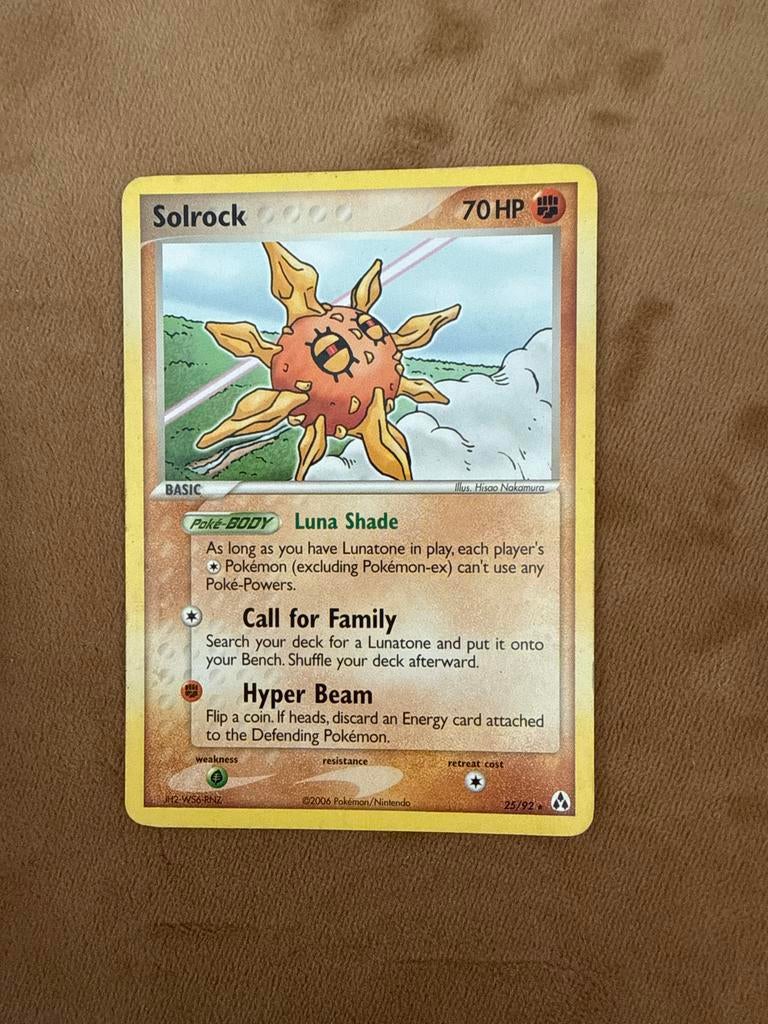 Pokémon kaart Solrock 25/92, Ophalen of Verzenden, Gebruikt, Losse kaart