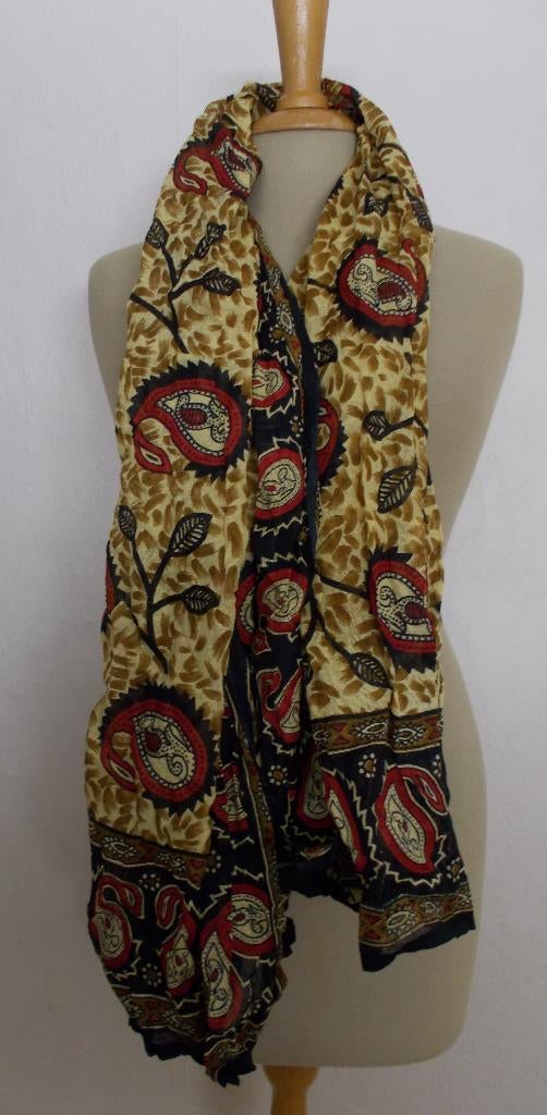 Mooie batik print sjaal, Verzenden, Zo goed als nieuw, Maat 42/44 (L), Sjaal