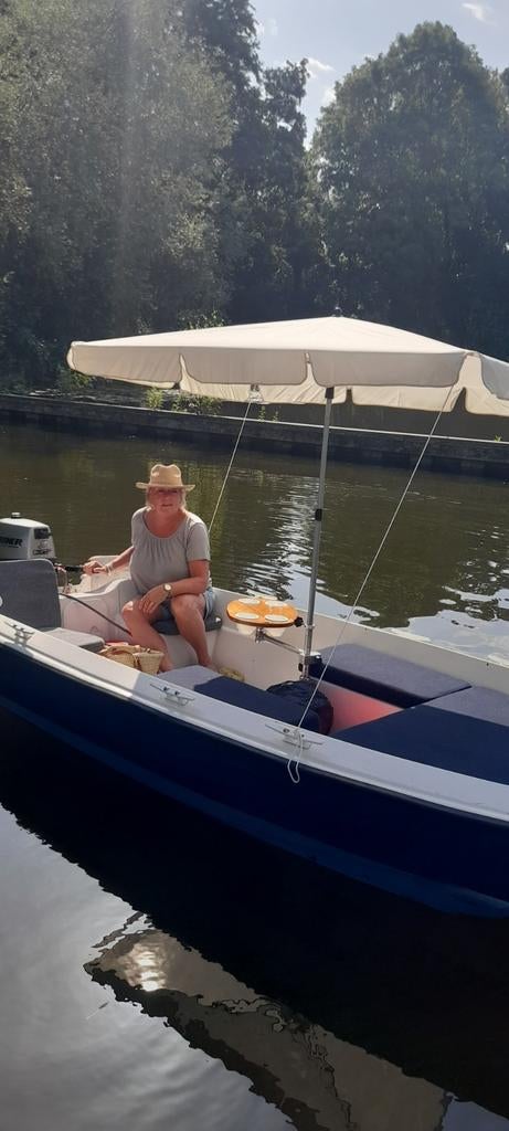 Boot met trailer en Mariner 4-takt motor, Ophalen, Gebruikt, Tot 10 pk, 3 tot 6 meter