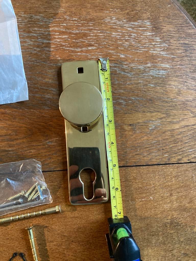 Deurbeslag koper. Kop op schild nieuw, Ophalen of Verzenden, Zo goed als nieuw, Koper of Messing, Klink of Kruk