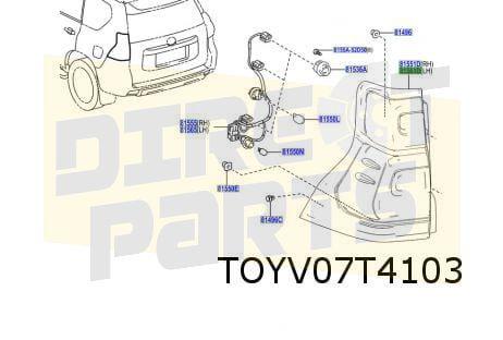 Toyota Land Cruiser 150 achterlicht Links Origineel! 8156160, -, Verzenden, -, Nieuw