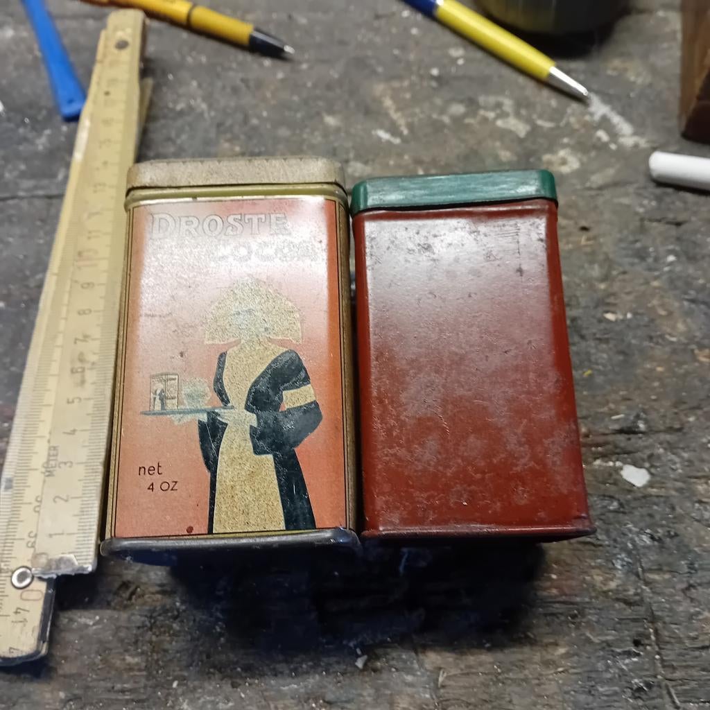 Monster blikjes CACAO DROSTE & CKAMPHUIS, Verzamelen, Blikken, Ophalen of Verzenden, Gebruikt