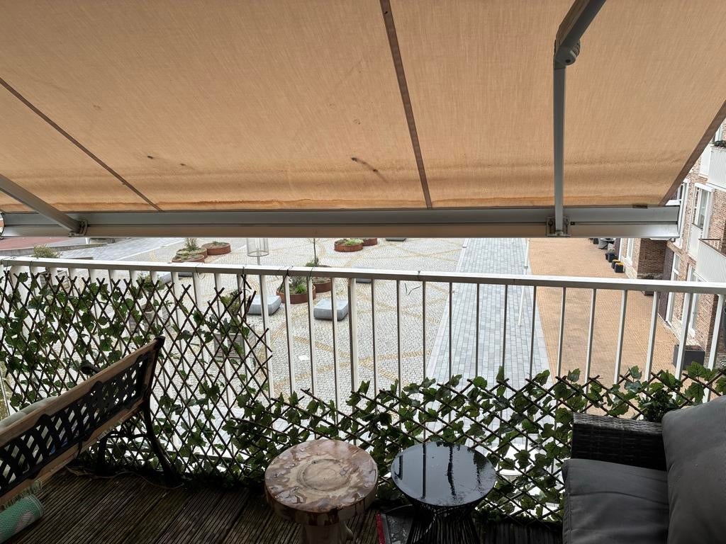 Zonnescherm 3 meter breed, Ophalen, Gebruikt, 150 tot 300 cm, 250 cm tot 450 cm