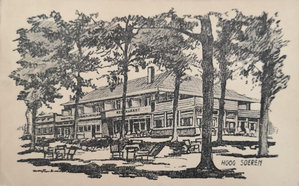 Hoog Soeren (Gld) Hotel Oranjeoord 1959, Verzenden, 1940 tot 1960, Gelderland