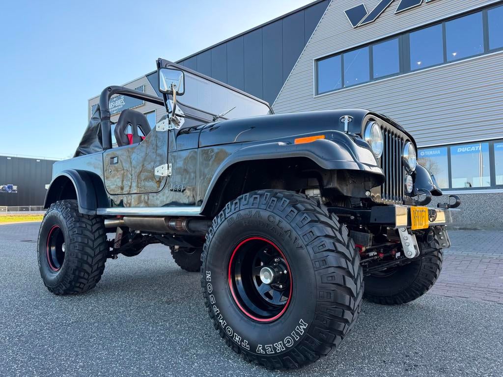 Jeep 4x4 CJ 6,6 V8 CJ-7 Topstaat, Auto's, Jeep, Automaat, 4 stoelen, Zwart, Leder
