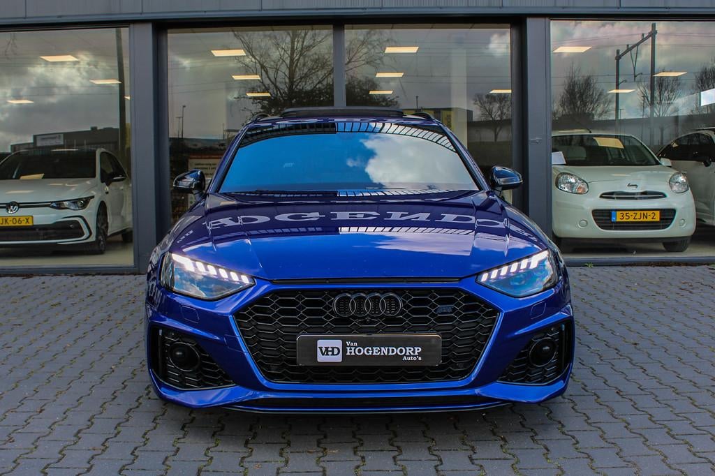 Audi A4 Avant 2.9 TFSI RS4 PANO HUD B&O 530PK ABT RS4-S, Auto's, Audi, Automaat, Gebruikt, Blauw, A4