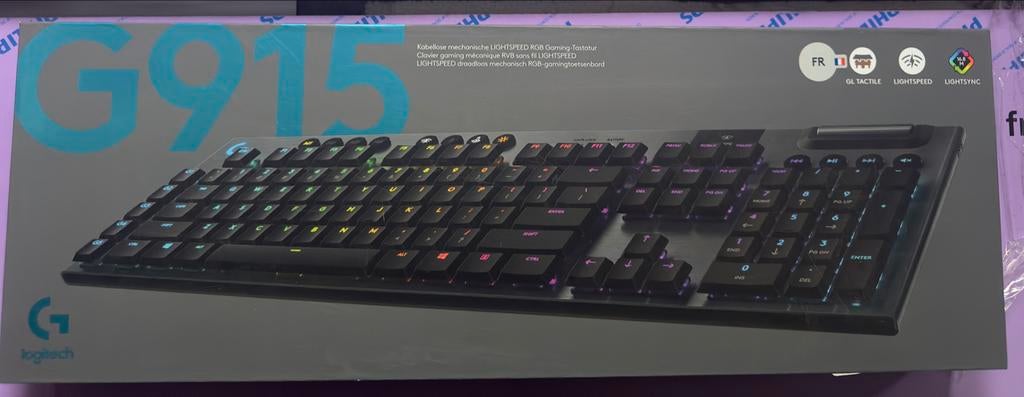 Logitech G915 Gaming Toetsenbord - Nieuw (Frans Azerty), Computers en Software, Toetsenborden, Gaming toetsenbord, Ophalen of Verzenden
