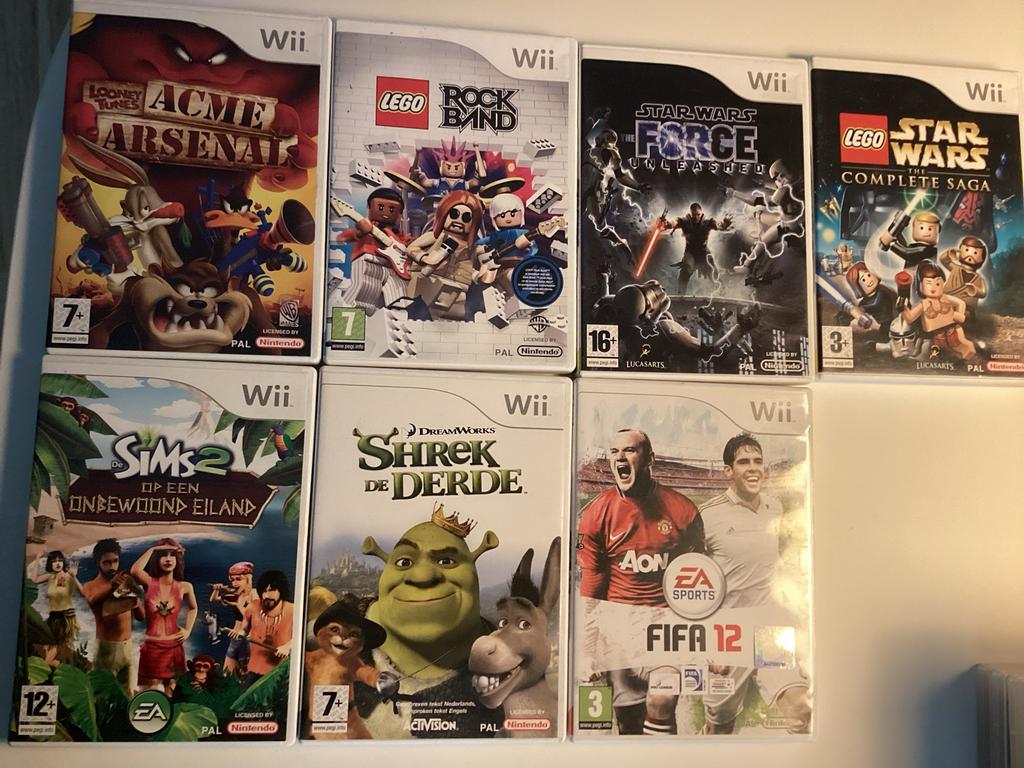 Nintendo Wii games: Looney Tunes, Lego, Star Wars, Sims enz, Spelcomputers en Games, Avontuur en Actie, Gebruikt, 1 speler, Ophalen of Verzenden