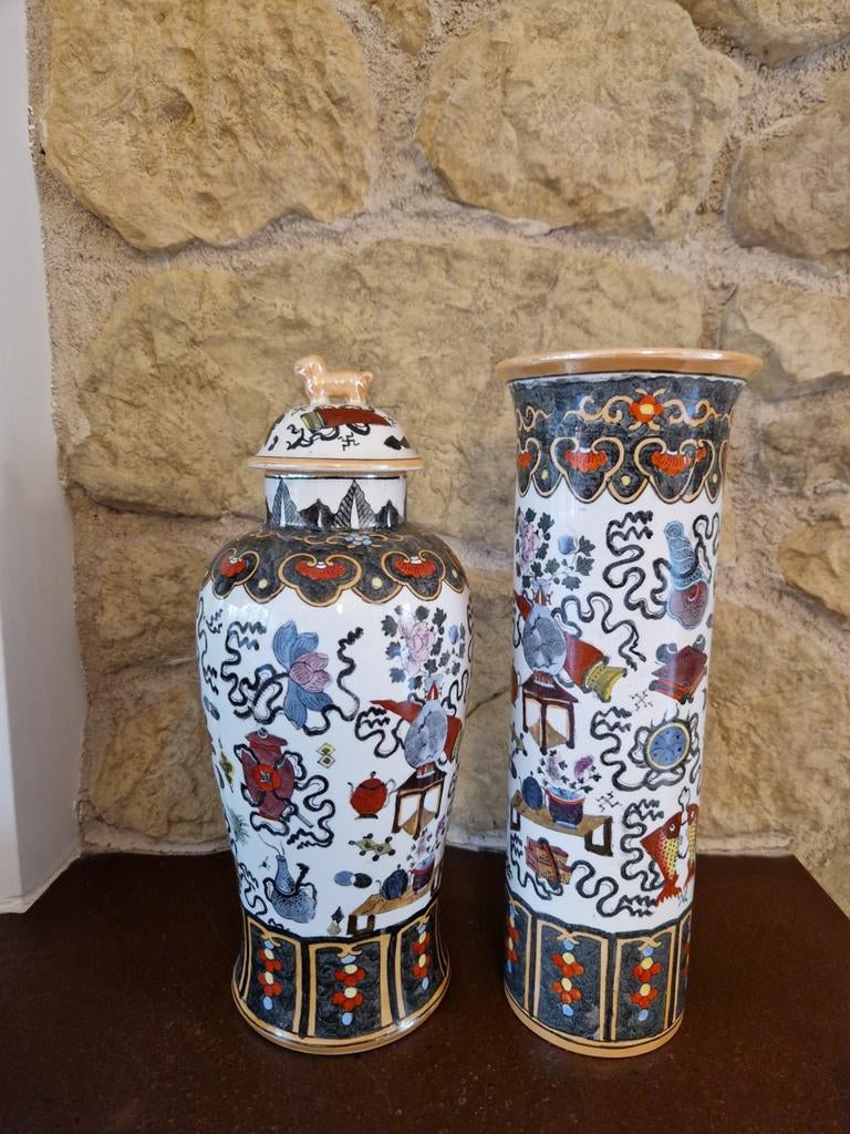 2 onbeschadigde prachtige chinese vazen, Antiek en Kunst, Antiek | Vazen, Ophalen of Verzenden