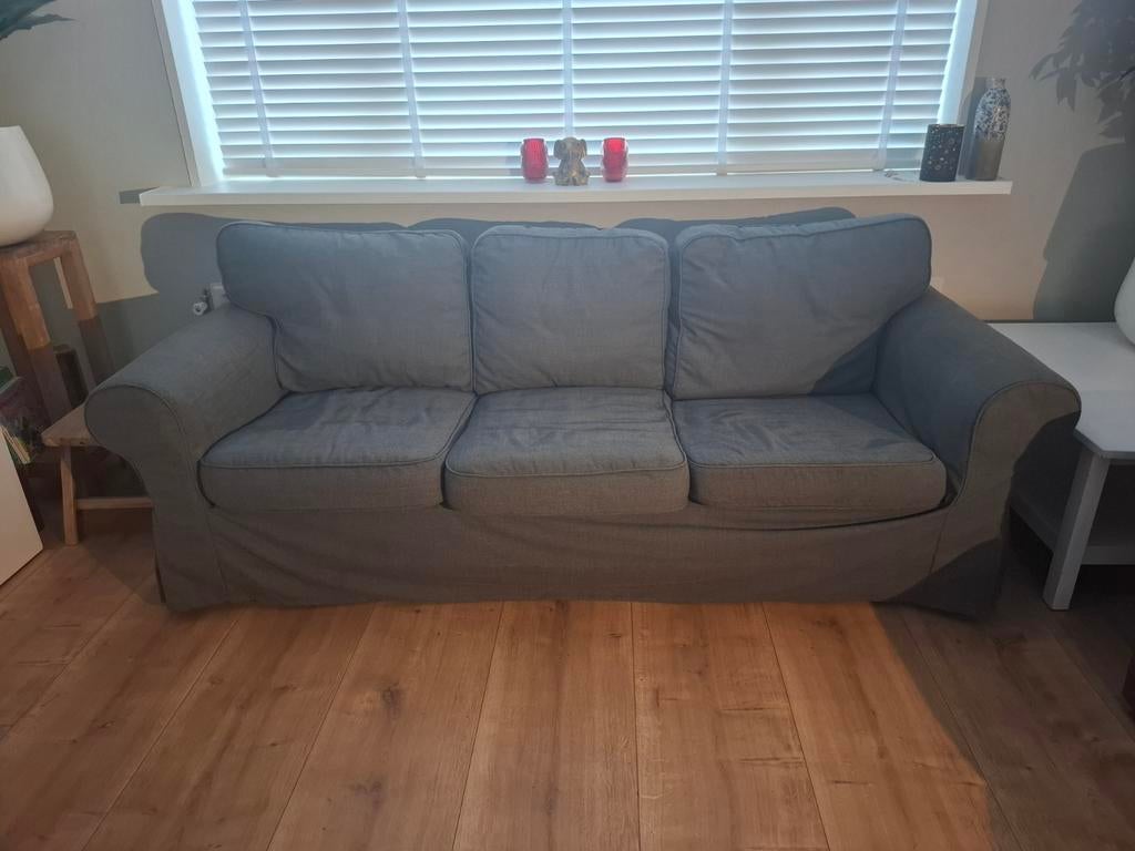 Ikea Ektorp 3-zits bank met extra hoezen, Huis en Inrichting, Ophalen, Driepersoons, 75 tot 100 cm, Zo goed als nieuw
