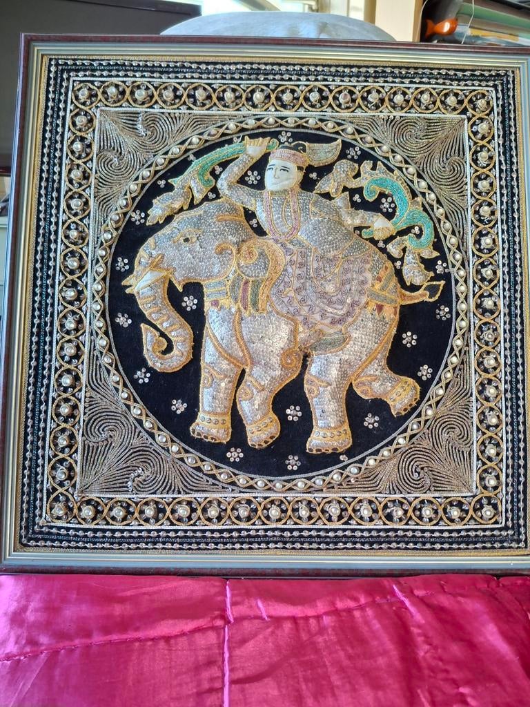 Prachtige Aziatische Olifant Wanddecoratie - Handgemaakt, Ophalen