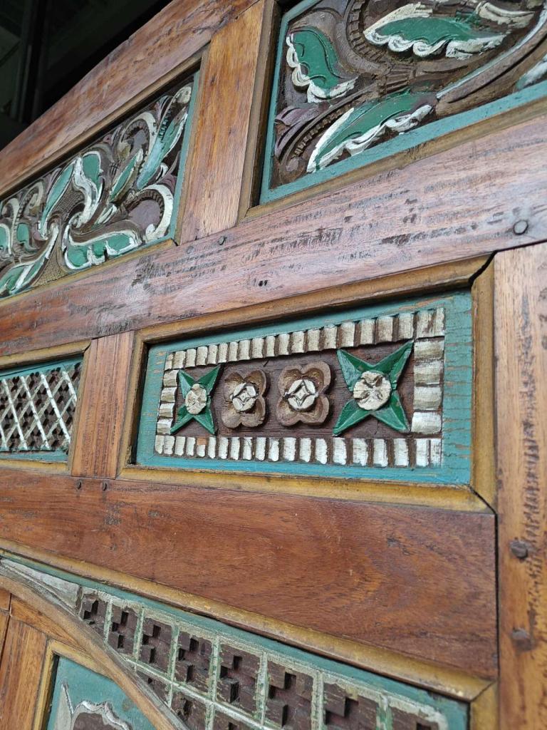 Antieke Indische poort | Uniek! XXL Wandbord | Hoofdbord, Antiek en Kunst, Ophalen of Verzenden