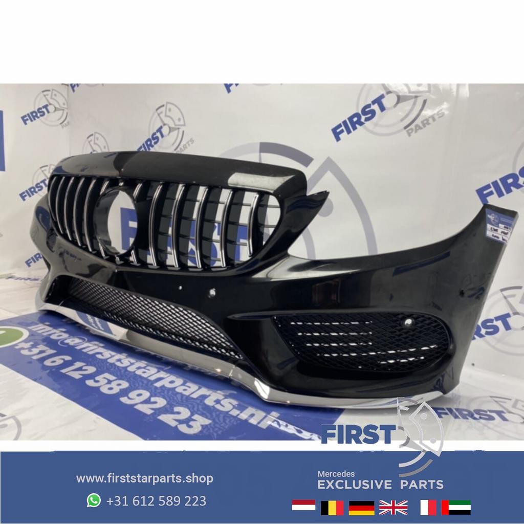 W205 C43 AMG Voorbumper COMPLEET Mercedes C Klasse 43 bumper, Gebruikt, -, Voor, Ophalen of Verzenden