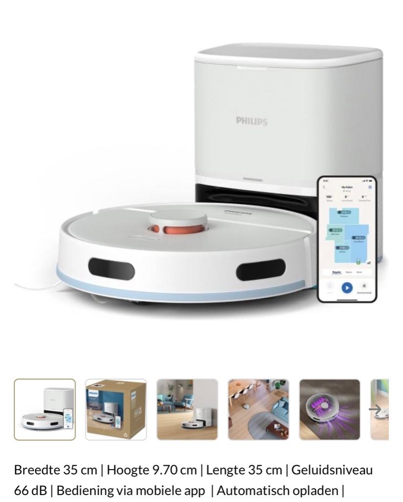 Philips Robotstofzuiger XU2100/20, Witgoed en Apparatuur, Stofzuigers, Zo goed als nieuw, Robotstofzuiger, Reservoir, Ophalen