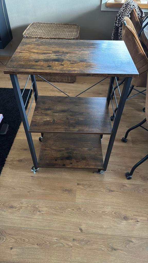 Bijzettafel, Huis en Inrichting, Tafels | Sidetables, Ophalen, Gebruikt, 50 tot 100 cm, Rond