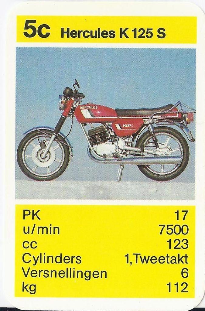 B55 motorkaartje 5c hercules k 125 s, Verzamelen, Ophalen of Verzenden, Zo goed als nieuw, Motoren