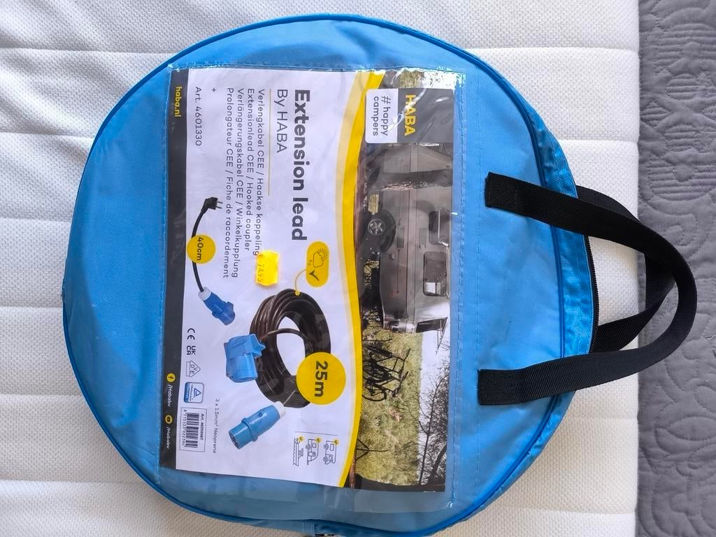 HABA verlengkabel CEE / Haakse koppeling 25m, Caravans en Kamperen, Caravan accessoires, Ophalen of Verzenden