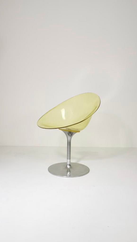 8x stoel Kartell Ero S geel transparant, Ophalen, Gebruikt, Overige kleuren, Modern, design