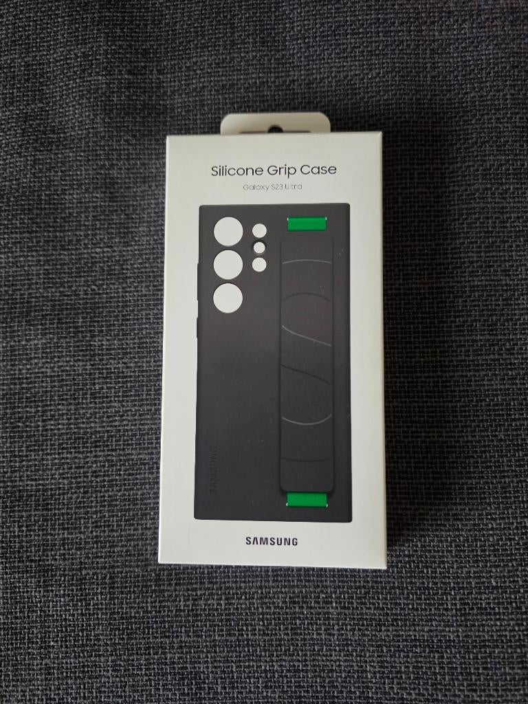Samsung Galaxy S23 Ultra Silicone Grip Case Zwart, Telecommunicatie, Mobiele telefoons | Hoesjes en Frontjes | Samsung, Ophalen of Verzenden