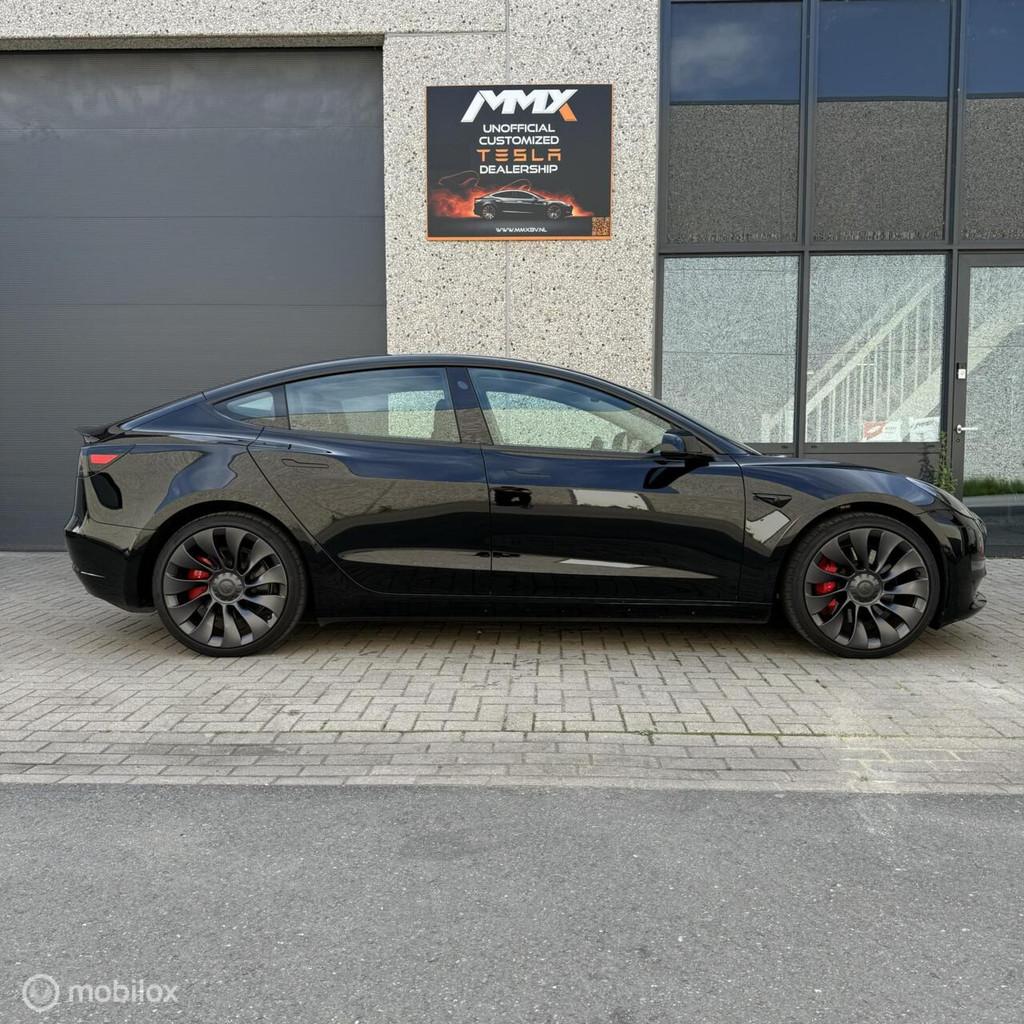 Tesla Model 3 Performance + MMX Pack + FSD + IAP, Auto's, Tesla, Automaat, Gebruikt, Zwart, Zwart