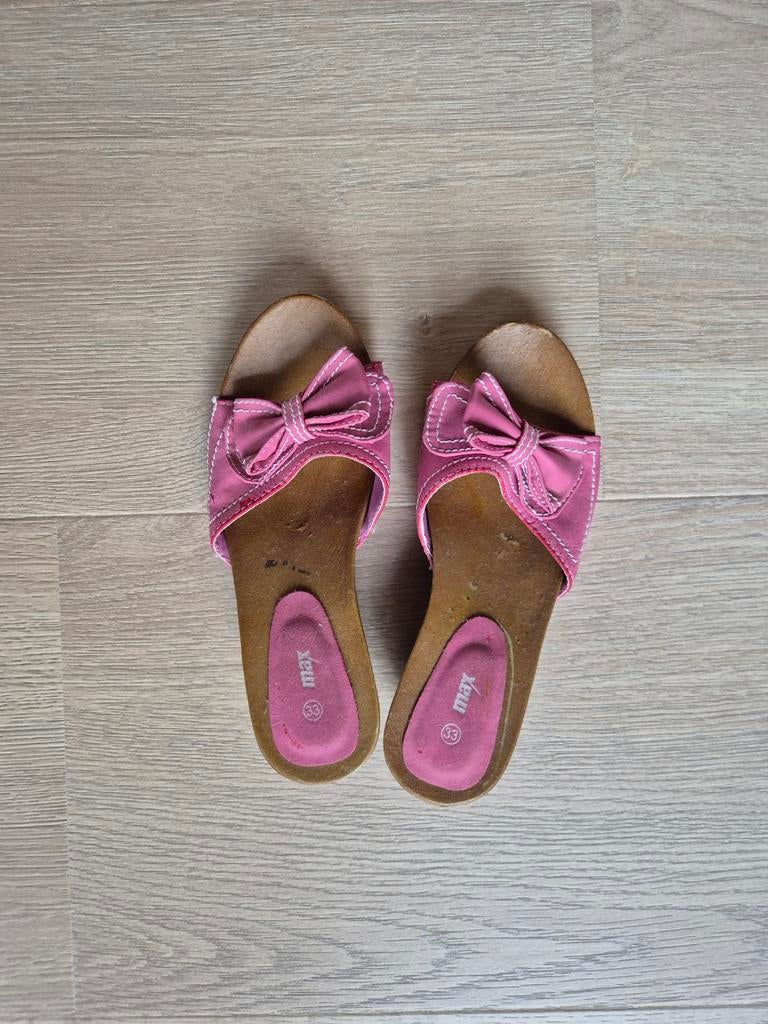 Kinder slippers met hakje maat 33 kleur roze, Gebruikt, Meisje, Overige typen, Ophalen of Verzenden