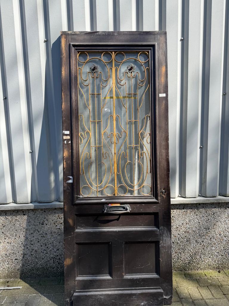 Prachtige antieke grenen voordeur uit 1900, La belle porte, Jurgen.hoogenboezem@gmail.com, 80 tot 100 cm, 215 cm of meer