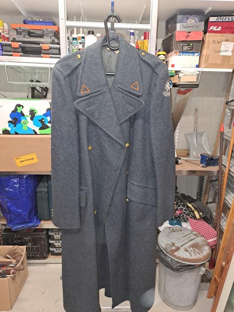 Unieke militaire winterjas, Ophalen, Zo goed als nieuw, Blauw