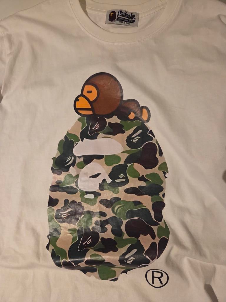 A Bathing Ape BAPE Camo Ape Head T-shirt, Wit, Ophalen of Verzenden, Zo goed als nieuw, A Bathing Ape