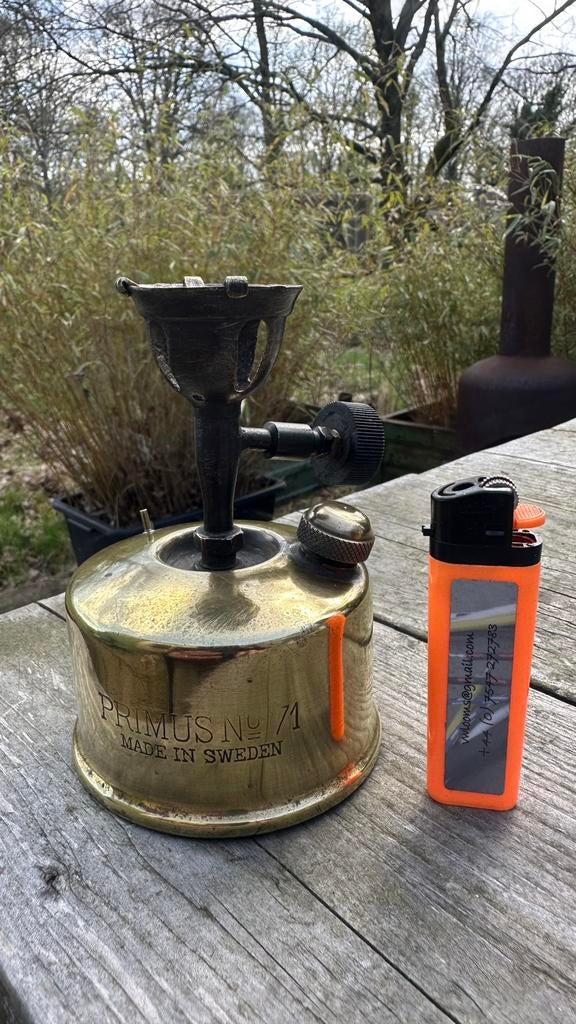 Koperen brander Primus no.71, Ophalen of Verzenden, Koper