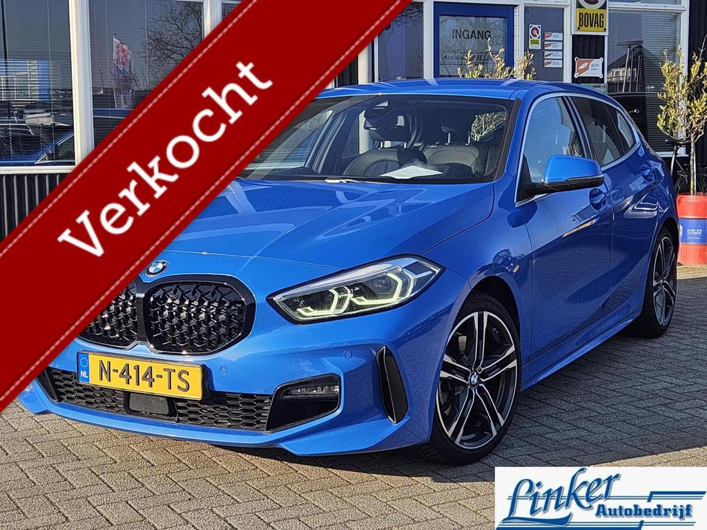 BMW 1-serie Business Edition M-SPORT 170PK 18"LMV NL-AUTO, Stof, Gebruikt, Met garantie (alle), Blauw