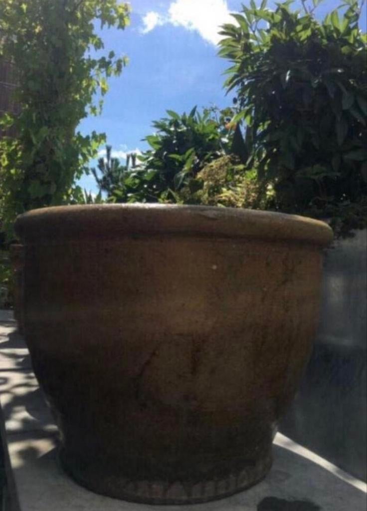 Antieke terracotta bloempot 43cm - Oud Hollandse Kwaliteit, Tuin en Terras, Bloempotten, 40 cm of meer, Rond, Ophalen of Verzenden
