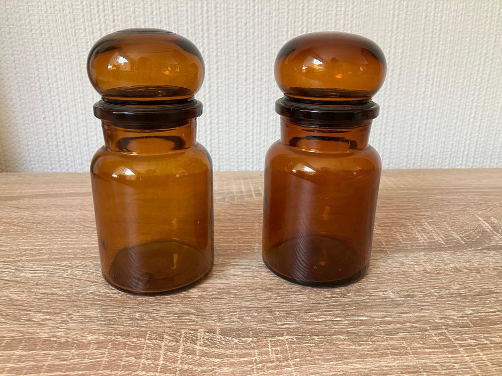 2 Apothekers of Voorraadpotten, Ophalen of Verzenden, Gebruikt