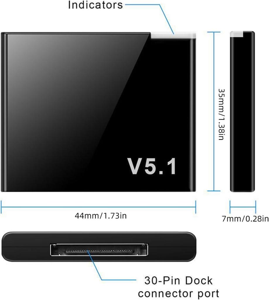 I-Wave - 30 Pin Bluetooth 5.1 - Draadloze adapter | Nieuw, Brouwer 1, 5521DK Eersel, Nederland, Overige typen, Nieuw, Ophalen of Verzenden