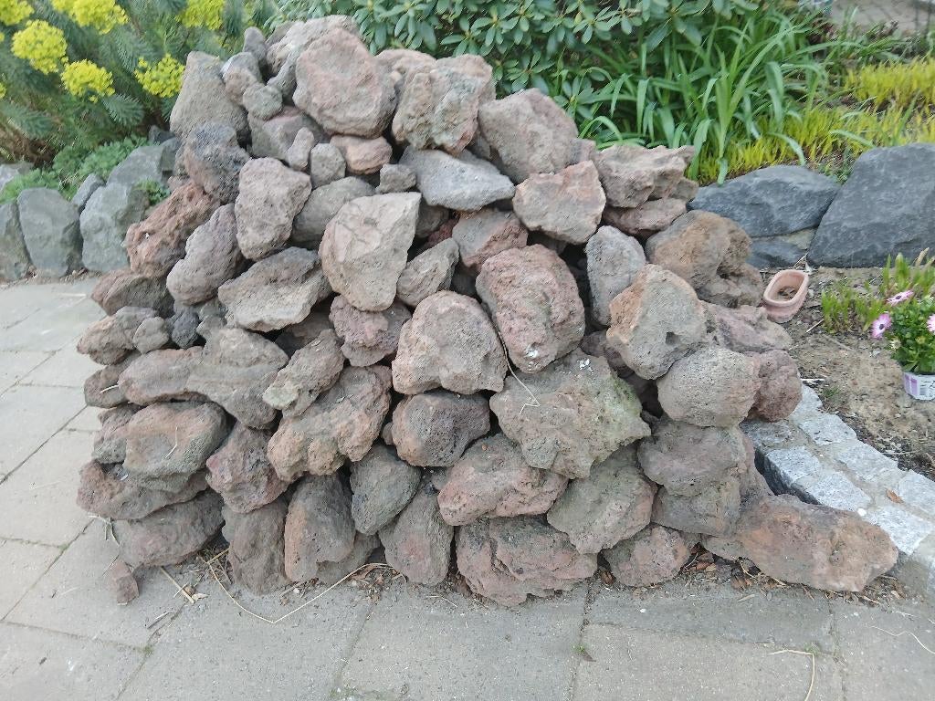 Lava brokstenen, Tuin en Terras, Ophalen, Gebruikt, Bruin, Overige typen