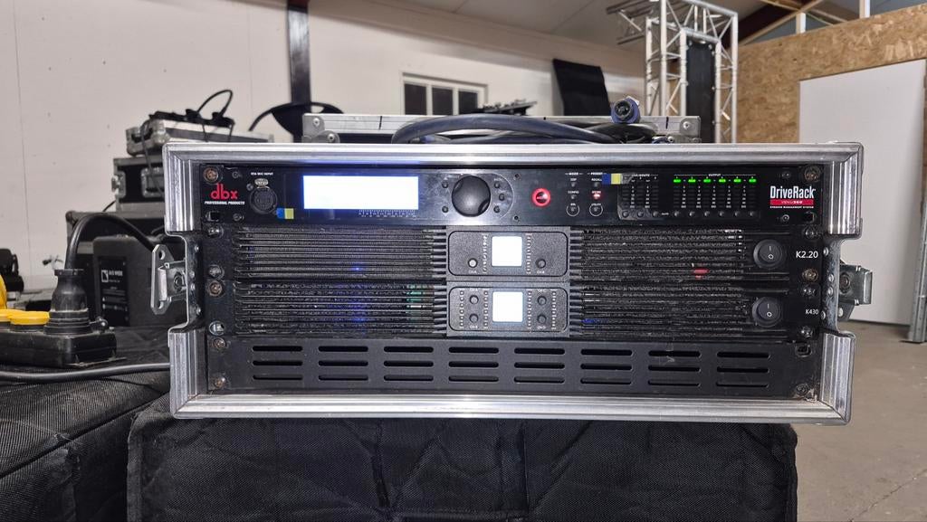 Compleet versterker rack met DBX DriveRack VENU360, Ophalen, Zo goed als nieuw, 1000 watt of meer, P.A.