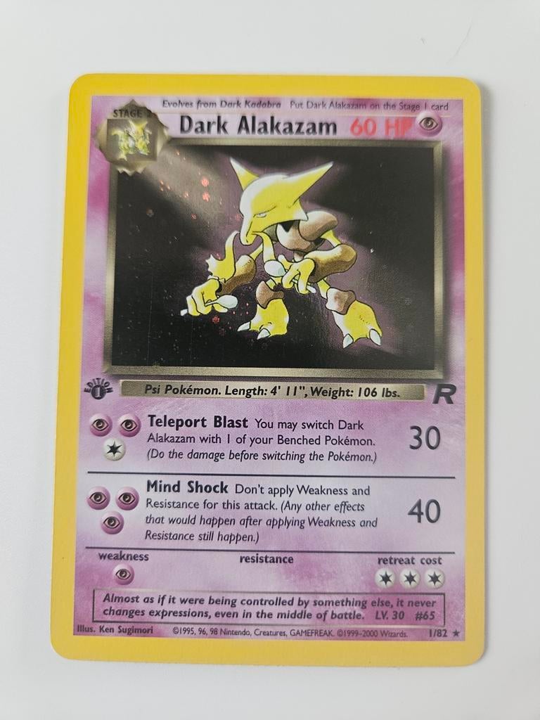 Dark Alakazam | Team Rocket | 1st Edition, Verzenden, Zo goed als nieuw, Losse kaart, Foil