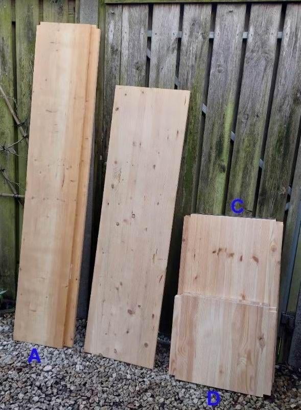 Grenen timmerpanelen en planken o.a. 146x40, Ophalen, Gebruikt, Minder dan 25 mm, Grenen