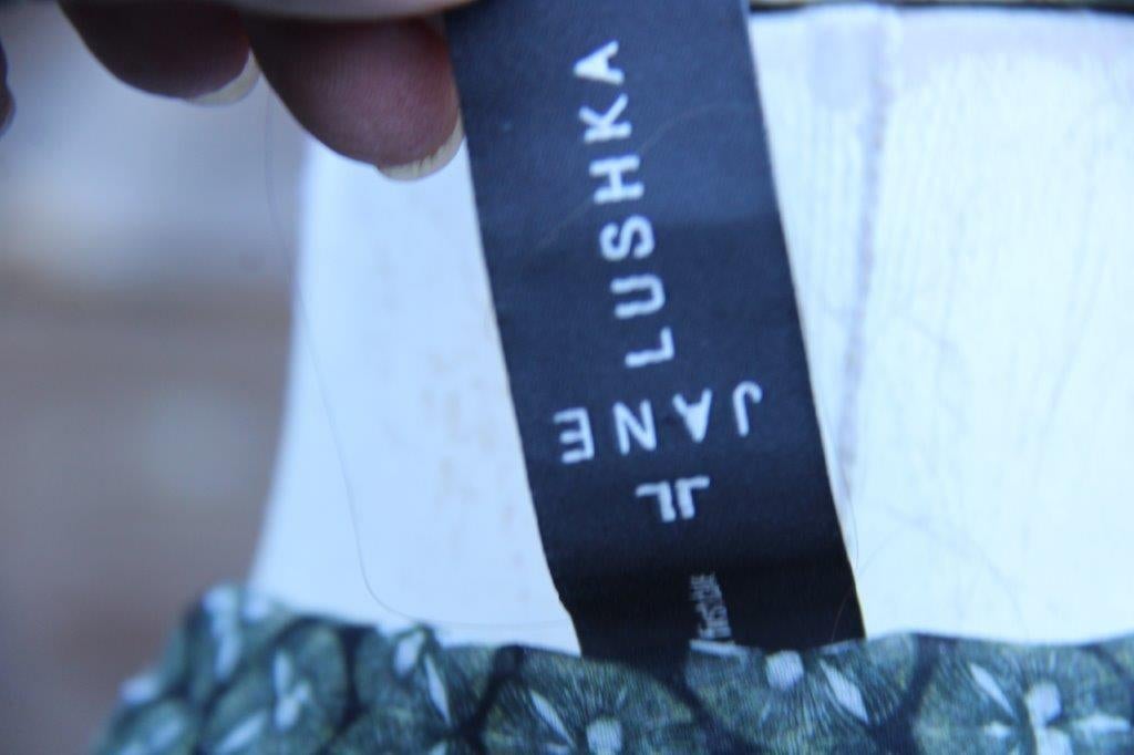 Jurk groen/ zwart Jane Lushka mt M Vaste prijs, Maat 38/40 (M), Verzenden, Zo goed als nieuw, Jane Lushka