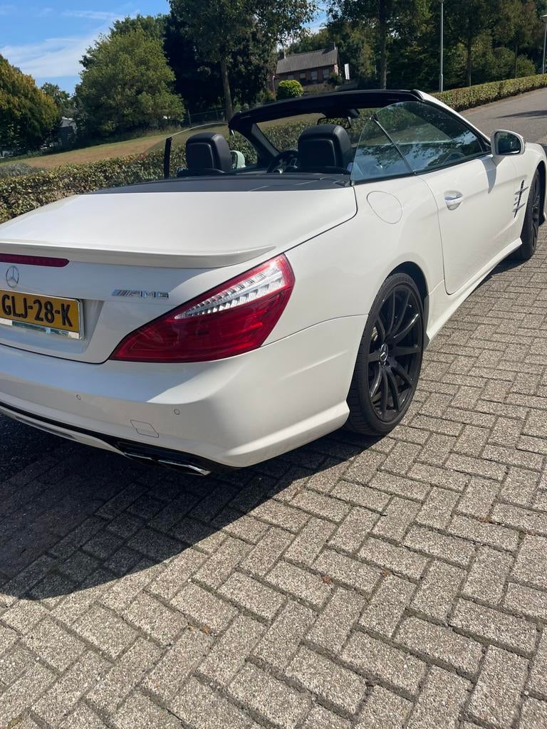 Van particuliere Mercedes AMG sl 6,3 duurste uitvoering, Auto's, Automaat, Achterwielaandrijving, Wit, Leder