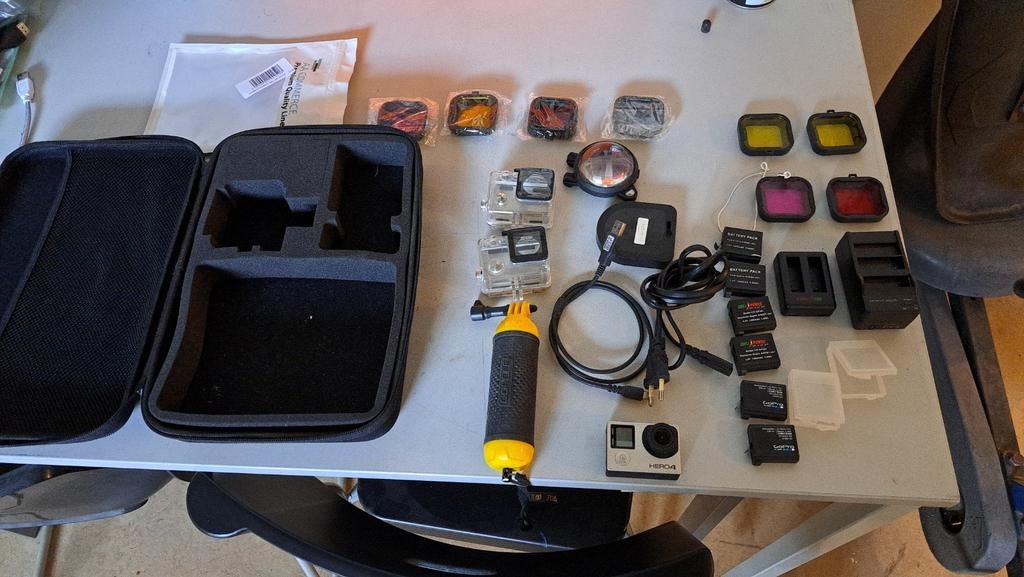 GoPro HERO4 Onderwater Camera Set met Accessoires, Audio, Tv en Foto, Actiecamera's, Ophalen of Verzenden, Gebruikt, GoPro