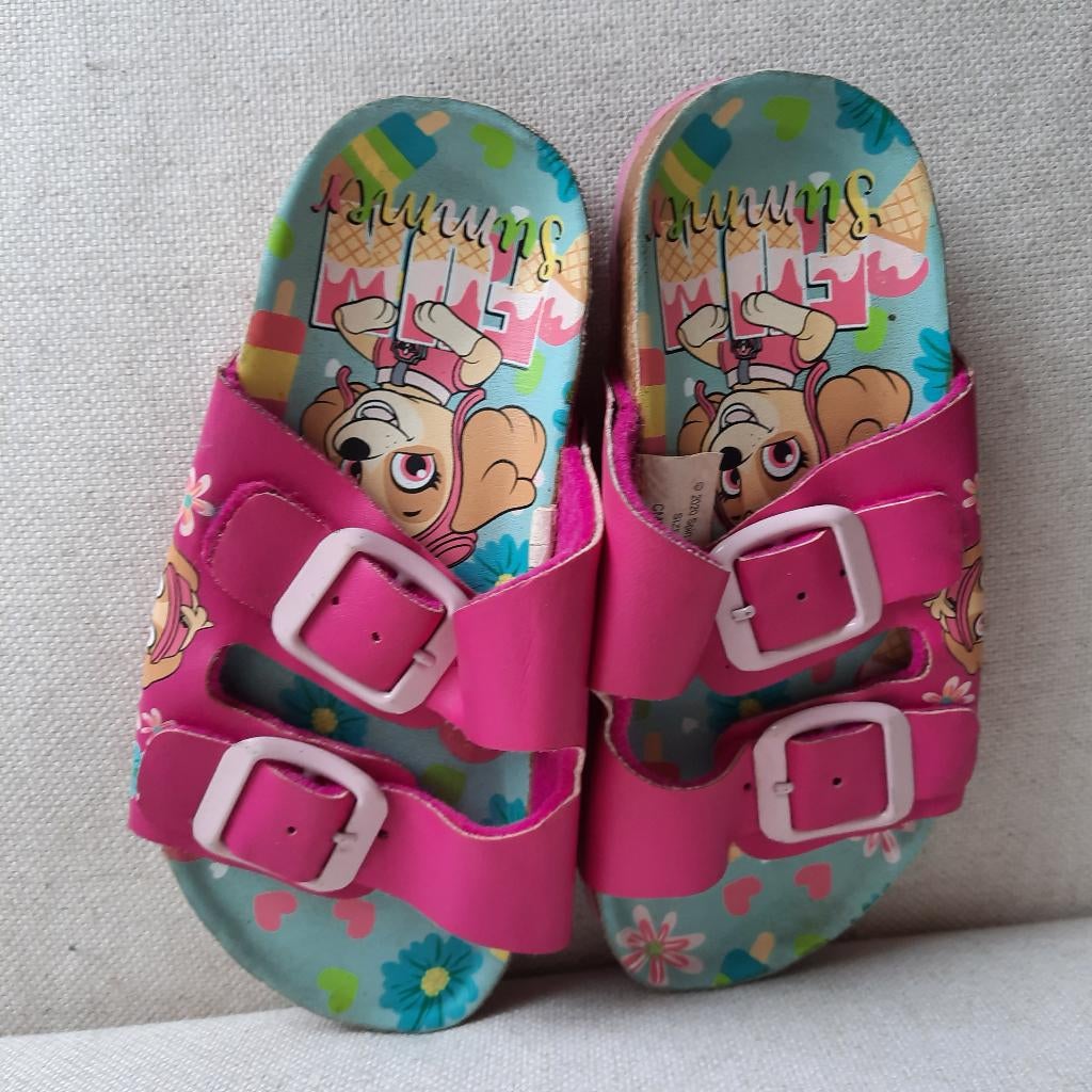 Paw Patrol slippers sandalen roze maat 26 - zgan -, Overige typen, Ophalen of Verzenden, Zo goed als nieuw, Paw Patrol