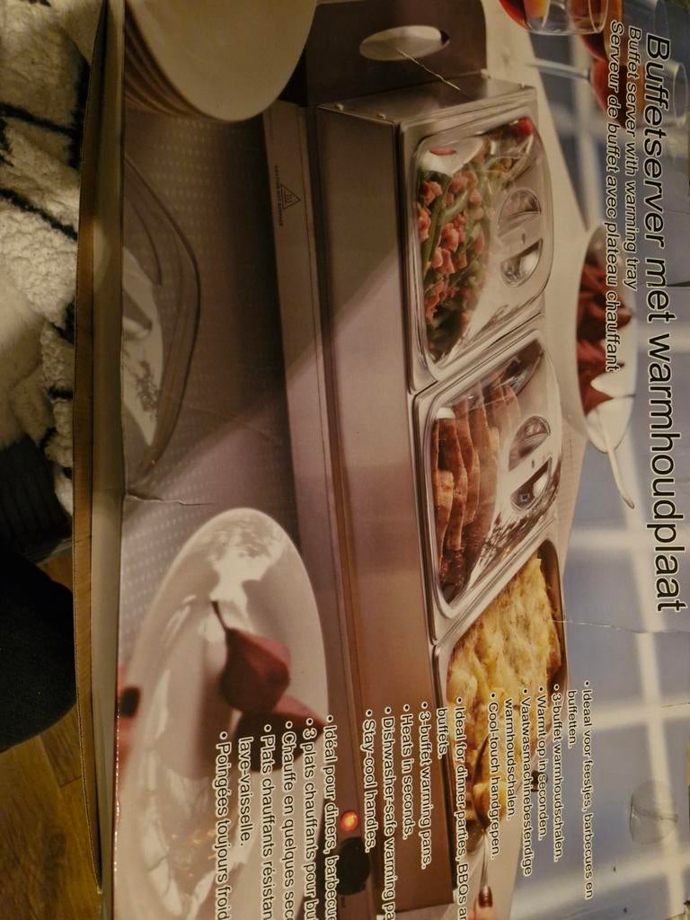 Nieuwe Buffetserver met Warmhoudplaat, Ophalen