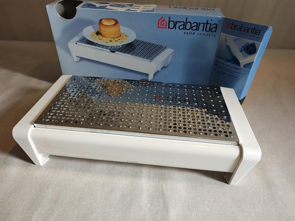 Brabantia borden warmhouder schotelwarmer, Ophalen of Verzenden, Metaal, Wit, Brabantia