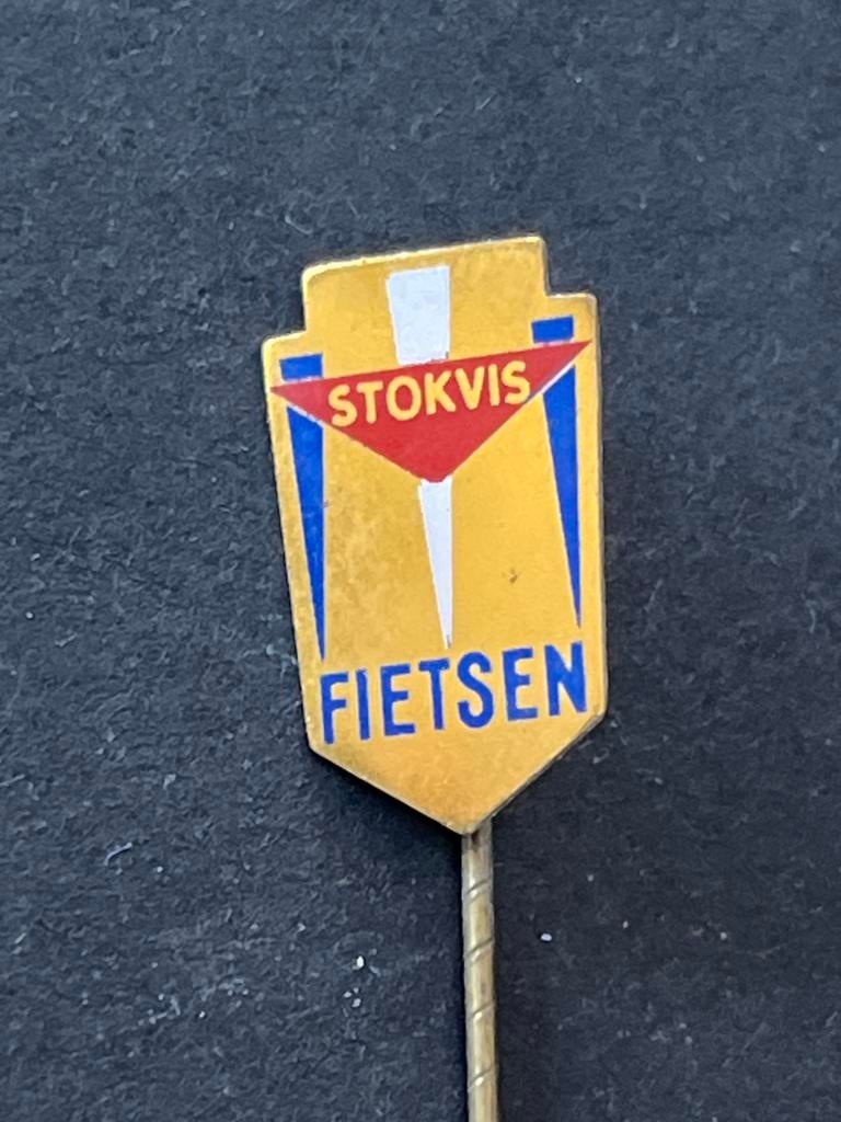 Vintage Stokvis Fietsen Speldje - Zeldzaam Verzamelobject, Gebruikt, Transport, Ophalen of Verzenden, Speldje of Pin