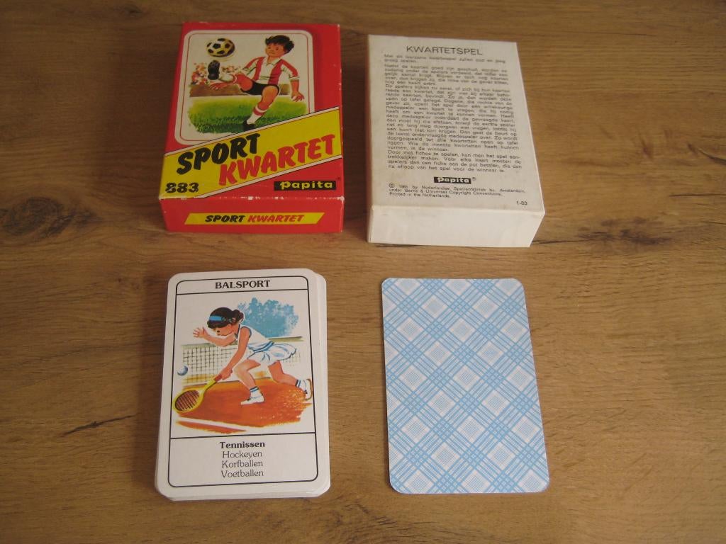 kwartet spel sport kwartet papita 883 1982, Verzamelen, Speelkaarten, Jokers en Kwartetten, Ophalen of Verzenden, Zo goed als nieuw