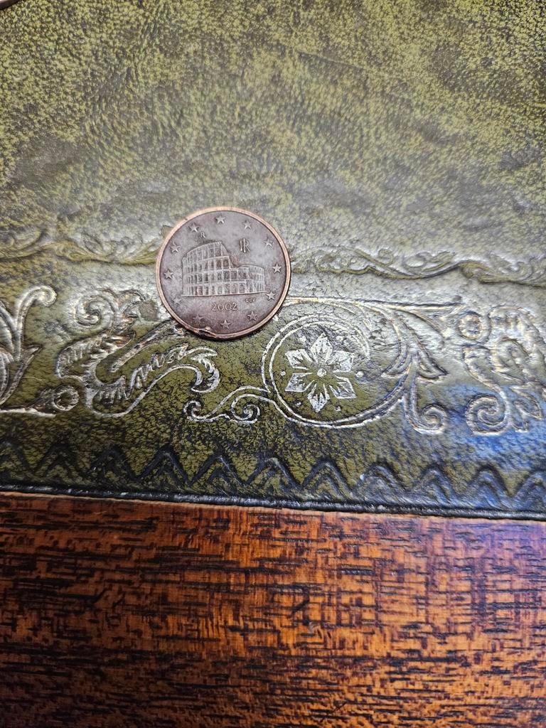 5 cent Italië 2002 met misslag: gat in rand + teveel metaal, Ophalen of Verzenden, Italië, 5 cent, Losse munt