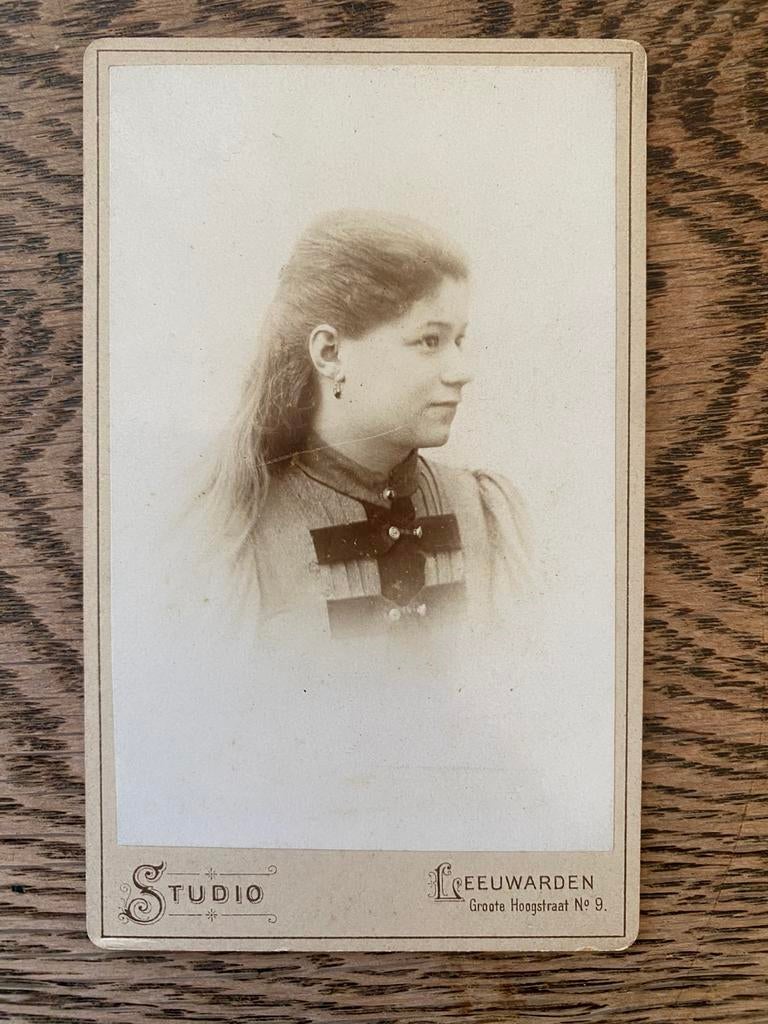 Collectie antieke  cabinet cards 1880–1910, Friesland, Verzamelen, Foto's en Prenten, Ophalen of Verzenden, Voor 1940, Zo goed als nieuw