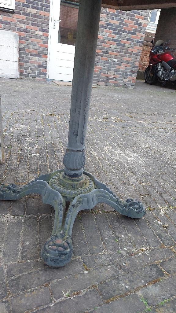 Gietijzeren Tafelpoot, Tuin en Terras, Tuintafels, Ophalen, Gebruikt, Rond, Metaal