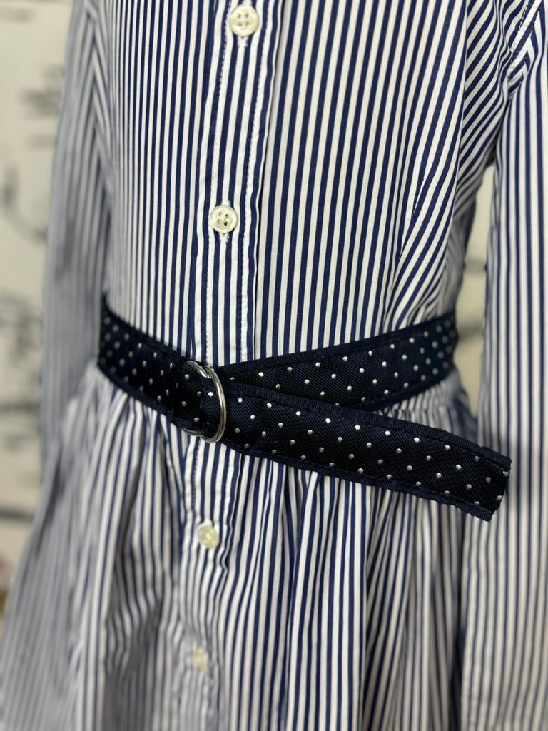 Ralph Lauren gestreepte overhemdjurk maat 7, Ralph Lauren, Jurk of Rok, Ralph Lauren EU, Verzenden